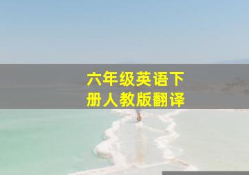 六年级英语下册人教版翻译