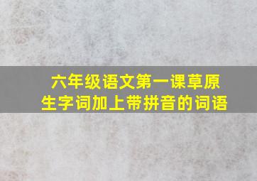 六年级语文第一课草原生字词加上带拼音的词语