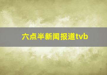 六点半新闻报道tvb