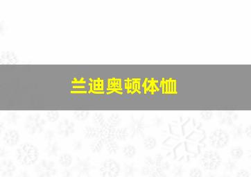 兰迪奥顿体恤