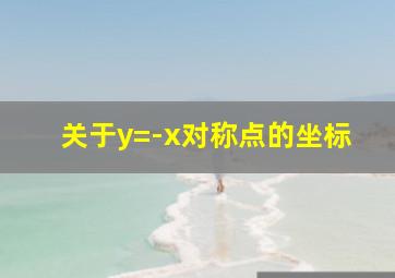 关于y=-x对称点的坐标