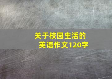 关于校园生活的英语作文120字