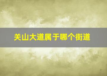 关山大道属于哪个街道