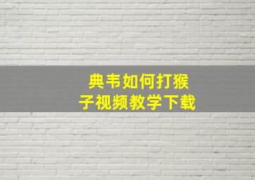 典韦如何打猴子视频教学下载