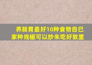 养肠胃最好10种食物自已家种线椒可以炒朱吃好敦里