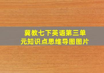 冀教七下英语第三单元知识点思维导图图片