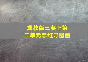 冀教版三英下第三单元思维导图画