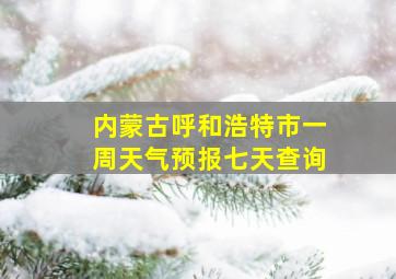 内蒙古呼和浩特市一周天气预报七天查询