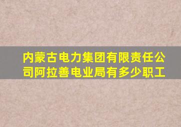 内蒙古电力集团有限责任公司阿拉善电业局有多少职工