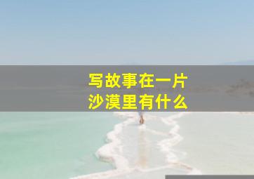 写故事在一片沙漠里有什么