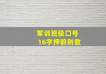 军训班级口号16字押韵别致