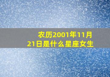 农历2001年11月21日是什么星座女生