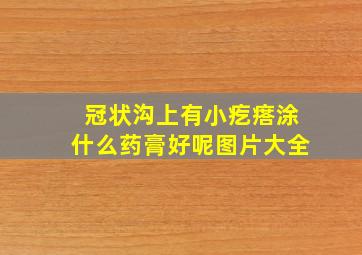 冠状沟上有小疙瘩涂什么药膏好呢图片大全