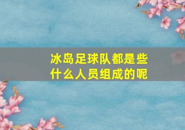 冰岛足球队都是些什么人员组成的呢