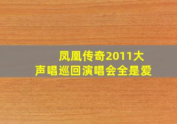 凤凰传奇2011大声唱巡回演唱会全是爱