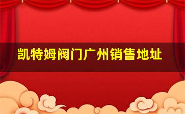 凯特姆阀门广州销售地址