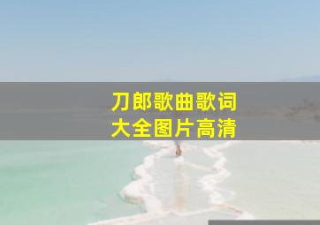 刀郎歌曲歌词大全图片高清