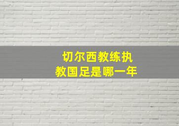 切尔西教练执教国足是哪一年