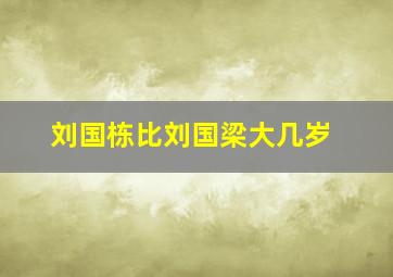 刘国栋比刘国梁大几岁