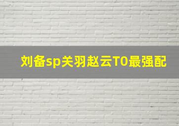 刘备sp关羽赵云T0最强配