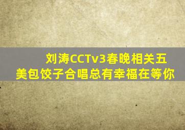 刘涛CCTv3春晚相关五美包饺子合唱总有幸福在等你