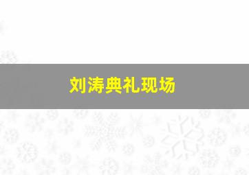 刘涛典礼现场