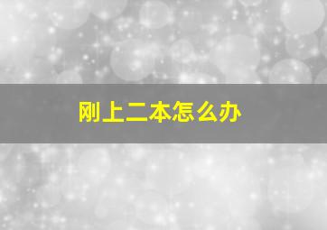 刚上二本怎么办