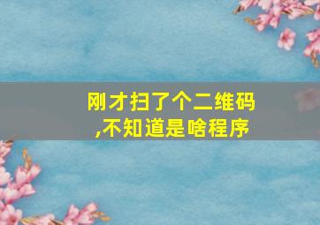 刚才扫了个二维码,不知道是啥程序