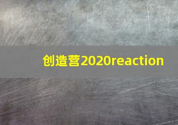 创造营2020reaction