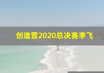 创造营2020总决赛李飞