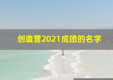 创造营2021成团的名字