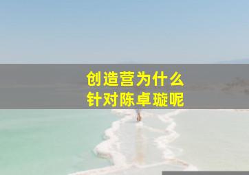 创造营为什么针对陈卓璇呢