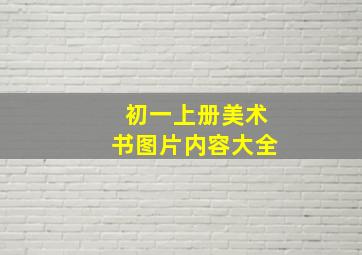 初一上册美术书图片内容大全