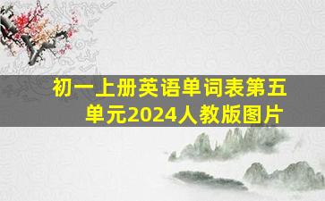 初一上册英语单词表第五单元2024人教版图片