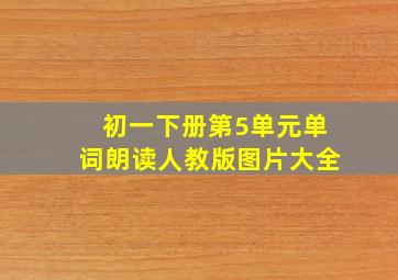 初一下册第5单元单词朗读人教版图片大全