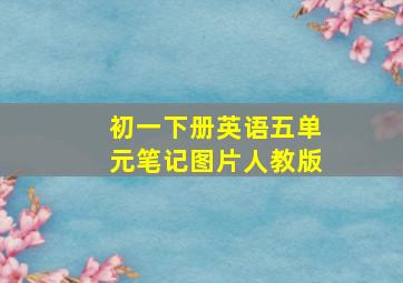 初一下册英语五单元笔记图片人教版