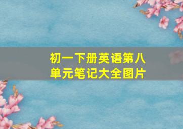 初一下册英语第八单元笔记大全图片