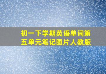 初一下学期英语单词第五单元笔记图片人教版