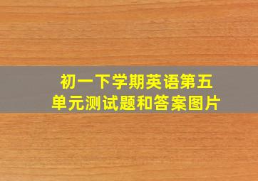 初一下学期英语第五单元测试题和答案图片