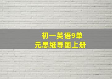 初一英语9单元思维导图上册