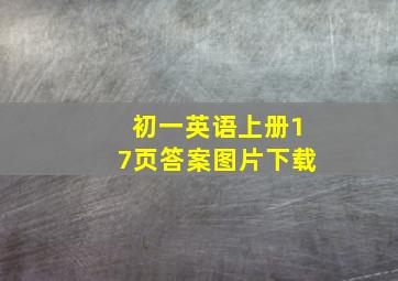 初一英语上册17页答案图片下载