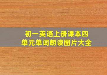 初一英语上册课本四单元单词朗读图片大全