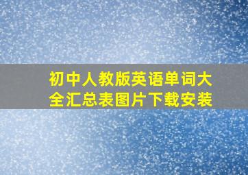 初中人教版英语单词大全汇总表图片下载安装