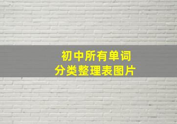 初中所有单词分类整理表图片