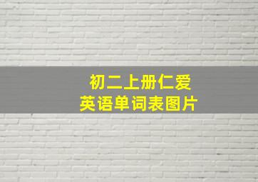 初二上册仁爱英语单词表图片