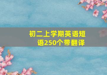 初二上学期英语短语250个带翻译