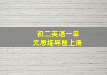 初二英语一单元思维导图上册