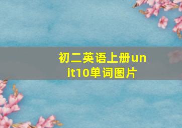 初二英语上册unit10单词图片