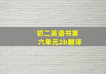 初二英语书第六单元2b翻译