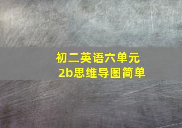 初二英语六单元2b思维导图简单